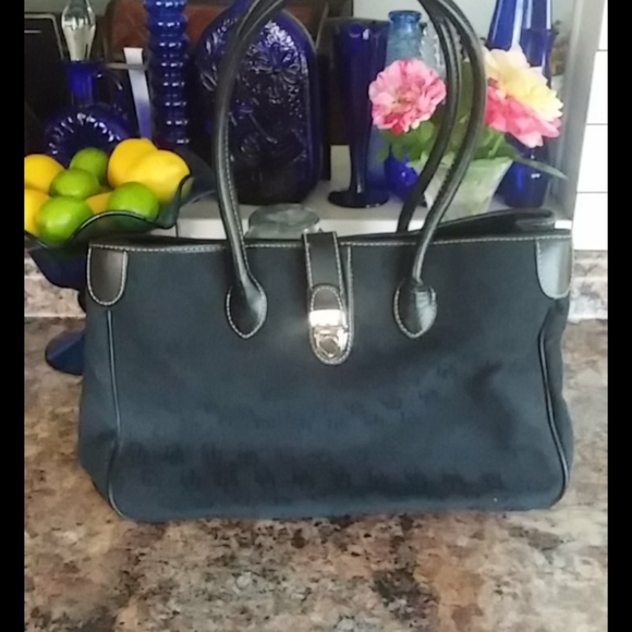 Dooney & Bourke Canvas & Leather Tote - Picture 1 of 14